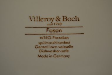 (n-7209/1) Villeroy & Boch Fasan sangadega vaagen