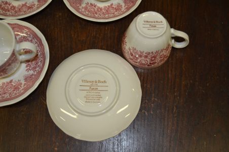 (n-7209/13) Villeroy & Boch Fasan kohvitassid-taldrikud, 6tk