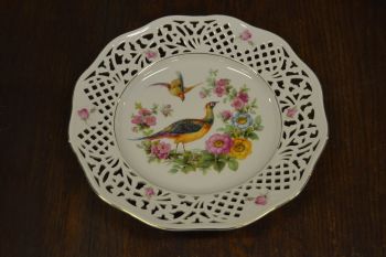 (n-7213) Byttebier Porselein, Wevelgem, faasanitega pitsiline vaagen