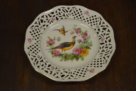 (n-7213) Byttebier Porselein, Wevelgem, faasanitega pitsiline vaagen