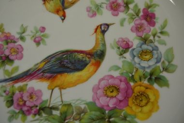 (n-7213) Byttebier Porselein, Wevelgem, faasanitega pitsiline vaagen