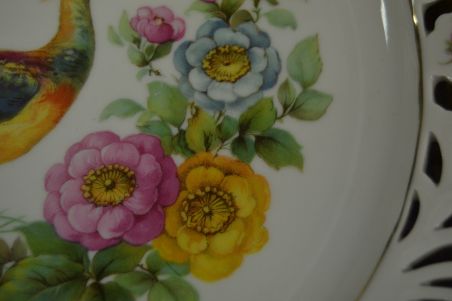 (n-7213) Byttebier Porselein, Wevelgem, faasanitega pitsiline vaagen