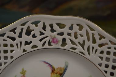 (n-7213) Byttebier Porselein, Wevelgem, faasanitega pitsiline vaagen