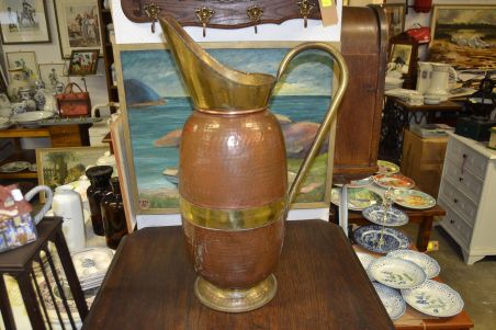 (n-7214) Mecap, suur kahevärviline metallist veenõu/ vihmavarjuhoidik