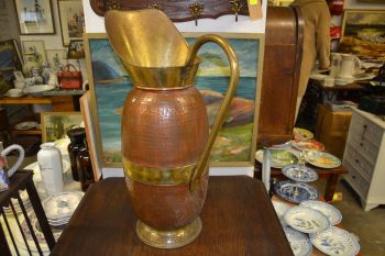 (n-7214) Mecap, suur kahevärviline metallist veenõu/ vihmavarjuhoidik 2