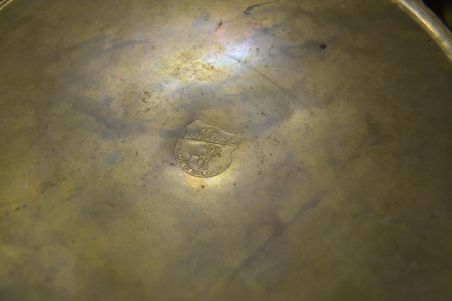 (n-7214) Mecap, suur kahevärviline metallist veenõu/ vihmavarjuhoidik