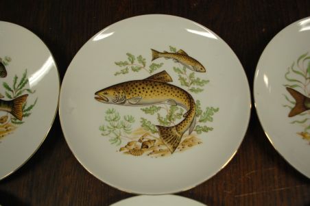 (n-7345) bavaria Bareuther Waldsassen, kalataldrikud, 6tk (n-7345) bavaria Bareuther Waldsassen, kalataldrikud, 6tk