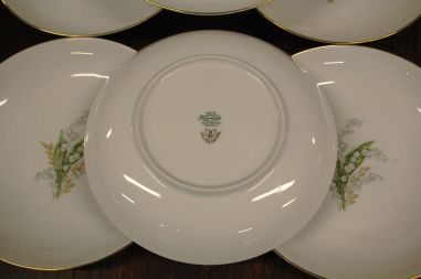 (n-7347/4) Selb Bavaria Krautheim, Liljekonval piibelehtedega supi-pastataldrikud, 6tk