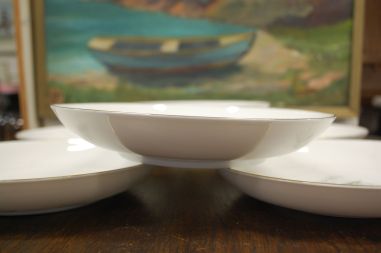 (n-7347/4) Selb Bavaria Krautheim, Liljekonval piibelehtedega supi-pastataldrikud, 6tk