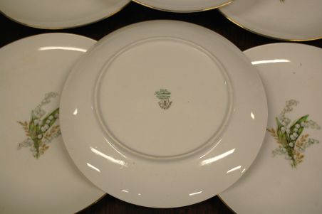 (n-7347/5) Selb Bavaria Krautheim, Liljekonval piibelehtedega praetaldrikud, 6tk