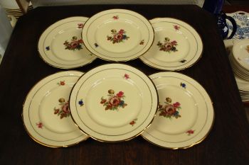 (n-7358/1) KPM, Kjobenhavns Porcellains Maleri A/S, Rosenborg suuremad salatitaldrikud, 6tk