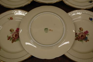 (n-7358/1) KPM, Kjobenhavns Porcellains Maleri A/S, Rosenborg suuremad salatitaldrikud, 6tk