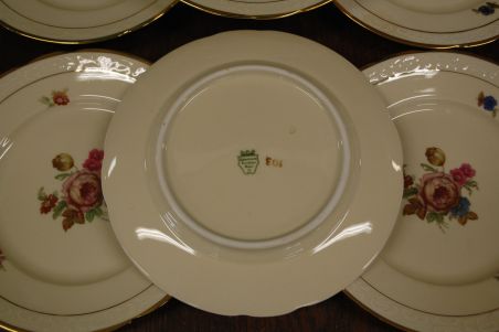 (n-7358/1) KPM, Kjobenhavns Porcellains Maleri A/S, Rosenborg suuremad salatitaldrikud, 6tk (n-7358/1) KPM, Kjobenhavns Porcellains Maleri A/S, Rosenborg suuremad salatitaldrikud, 6tk
