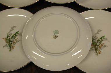 (n-7347/8) Selb Bavaria Krautheim, Liljekonval piibelehtedega suuremad salatitaldrikud, 5tk