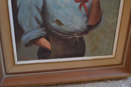 (n-7365) Lõuendil maal, Suitsetav poiss