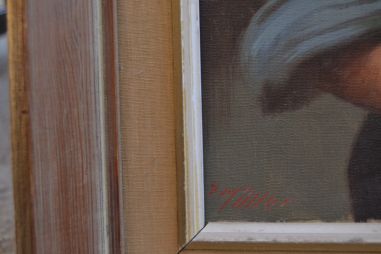 (n-7365) Lõuendil maal, Suitsetav poiss