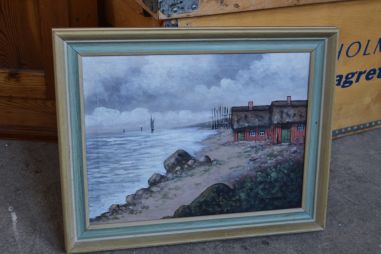 (n-7399) Lõuendil rannikuvaade