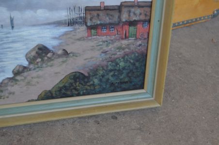 (n-7399) Lõuendil rannikuvaade