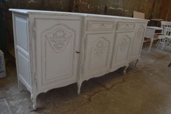 (L-710)  Pikk valge kummut , servant