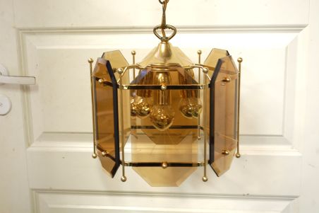 (n-7416) Klaasist tahuline disainlaelamp