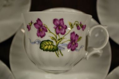 (n-7421/1) Bavaria Wunsiedel R Porcelaine, kannikestega kohvitassid-taldrikud, 6tk