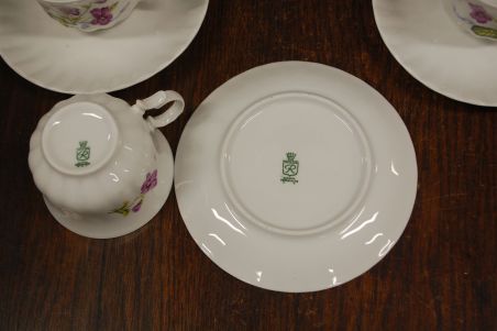(n-7421/1) Bavaria Wunsiedel R Porcelaine, kannikestega kohvitassid-taldrikud, 6tk