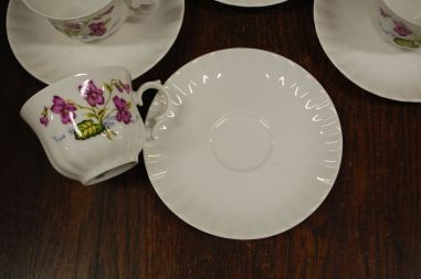 (n-7421/2) Bavaria Wunsiedel R Porcelaine, kannikestega kohvitassid-taldrikud, 4tk