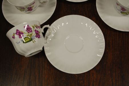 (n-7421/2) Bavaria Wunsiedel R Porcelaine, kannikestega kohvitassid-taldrikud, 4tk