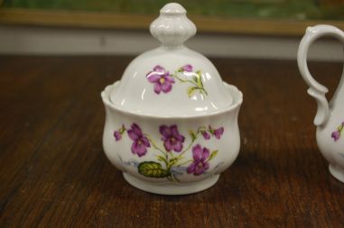 (n-7421/3) Bavaria Wunsiedel R Porcelaine, kannikestega koorekann ja suhkrutoos