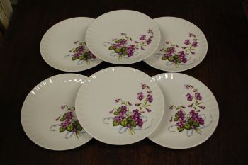 (n-7421/4) Bavaria Wunsiedel R Porcelaine, kannikestega salatitaldrikud, 6tk