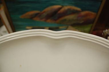 (n-7424) Dipinto a mano, suur puuviljadega keraamiline vaagen