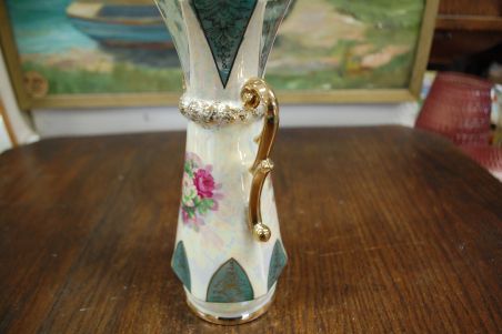 (n-7428) Pärlmutter pinnaga lilleline vaas