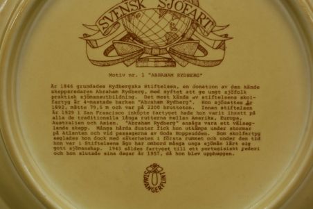 (n-7436/3) Stavangerflint, Rootsi laevandus, kollektsioontaldrik "Abraham Rydberg", nr1