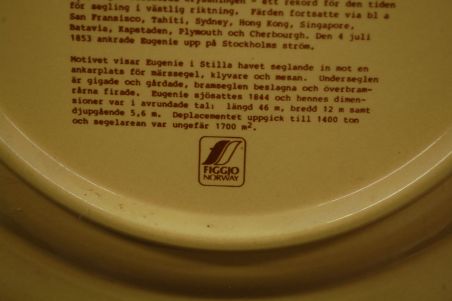 (n-7436/5) Figgjo, Rootsi laevandus, kollektsioontaldrik "Eugene", nr.8