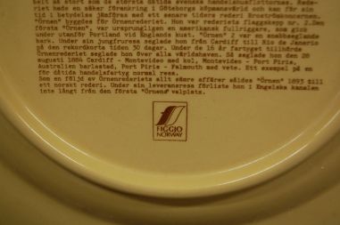 (n-7436/6) Figgjo, Rootsi laevandus, kollektsioontaldrik "Örnen", nr6