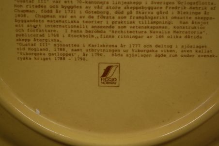 (n-7436/7) Figgjo, Rootsi laevandus, kollektsioontaldrik "Gustaf III" nr7