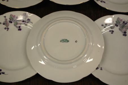 (n-7450/4) Epiag Royal Porcelain, põldmarjadega  koogitaldrikud, 6tk