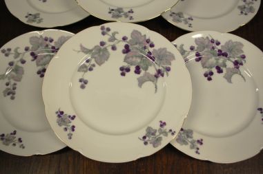 (n-7450/5) Epiag Royal Porcelain, põldmarjadega  salatitaldrikud, 6tk