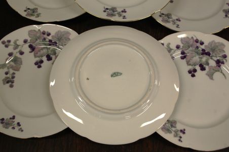 (n-7450/5) Epiag Royal Porcelain, põldmarjadega  salatitaldrikud, 6tk