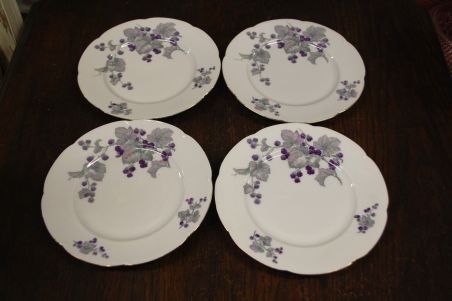 (n-7450/6) Epiag Royal Porcelain, põldmarjadega  salatitaldrikud, 4tk