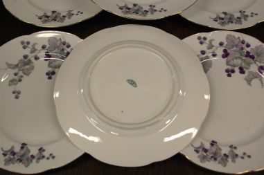 (n-7450/7) Epiag Royal Porcelain, põldmarjadega  praetaldrikud, 6tk