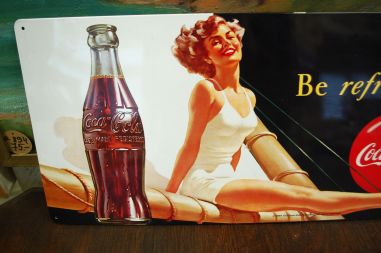 (n-7113) Metallist Coca-Cola reklaamsilt