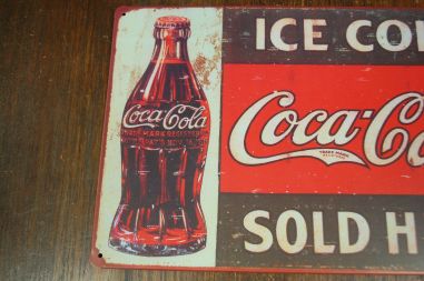 (n-7115) Metallist Coca-Cola reklaamsilt