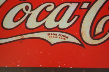 (n-7115) Metallist Coca-Cola reklaamsilt