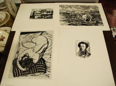 (n-7119) Richard Kaljo, graafilised lehed mapis