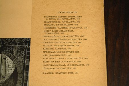 (n-7119) Richard Kaljo, graafilised lehed mapis