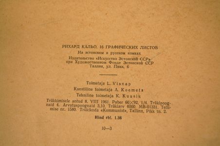 (n-7119) Richard Kaljo, graafilised lehed mapis