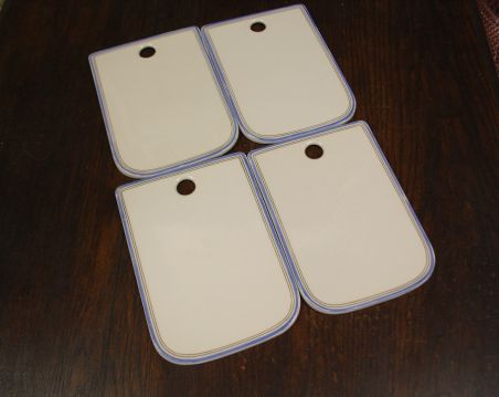 (n-3562/1) Porzellanfabrik Arzberg, lõikelaud/juustualus/kuumaalus, 4tk komplektis