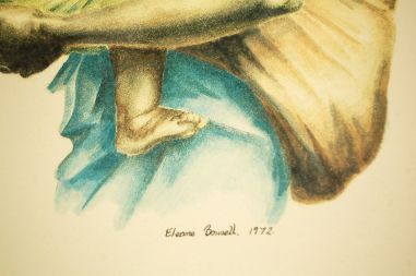 (n-7120) Eleane Bonsell, raamitud trükk "Naine lastega"