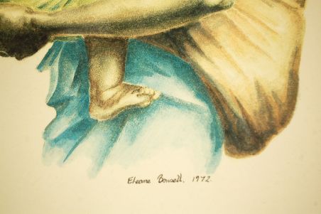 (n-7120) Eleane Bonsell, raamitud trükk "Naine lastega"